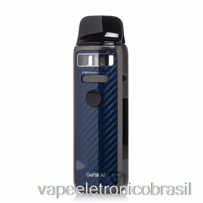 Vape Recarregável Voopoo Vinci 3 Pod Mod Kit Fibra De Carbono Azul